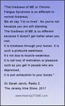 What is Chronic Fatigue Syndrome? A neurological condition. Symptoms include fatigue, cognitive dysfunction, sleep abnormalities, autonomic manifestations, pain. Intensity of symptoms varies.