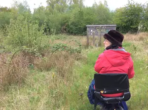 Wheelchair accessible country near Swindon. Mobility scooter friendly. Low mobility disability relevant. Trips out in nature, the countryside and green spaces.