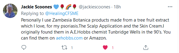 Eczema tweet and recommendation to my account @HealingCFSME Eczema tweet and recommendation to my account @HealingCFSME