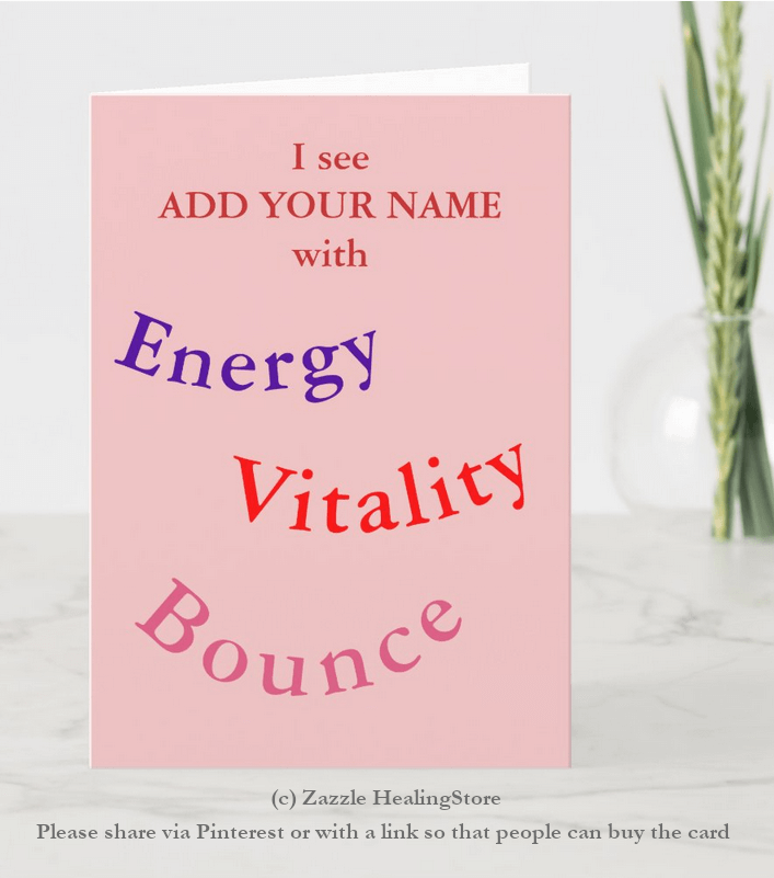 Healing affirmations greetings card
