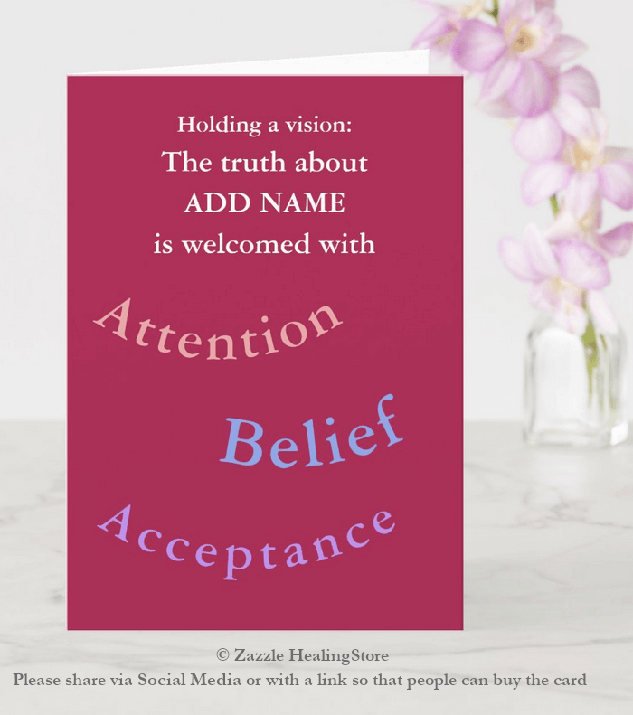 Law of attraction greetings card for a supportive relationship.