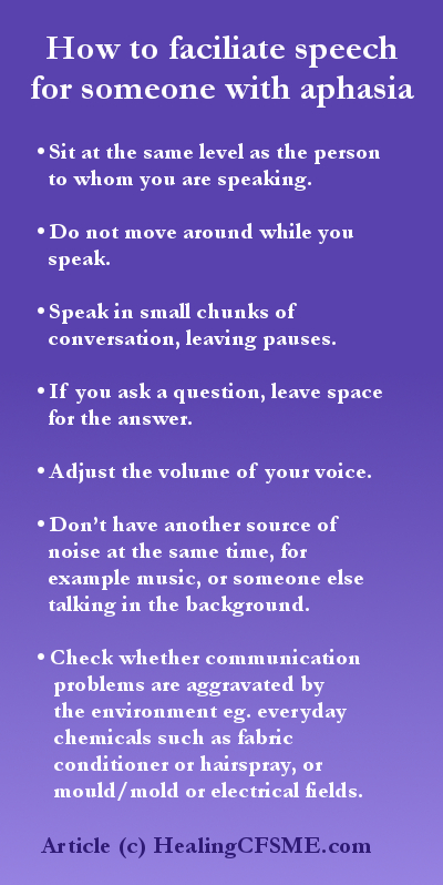 How to help someone with speech issues due to ME/CFS