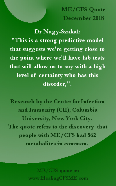 Hope for a diagnostic test for ME