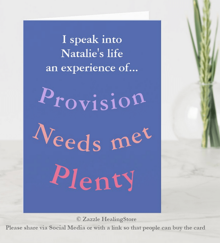 Provision, Needs met, Plenty Card