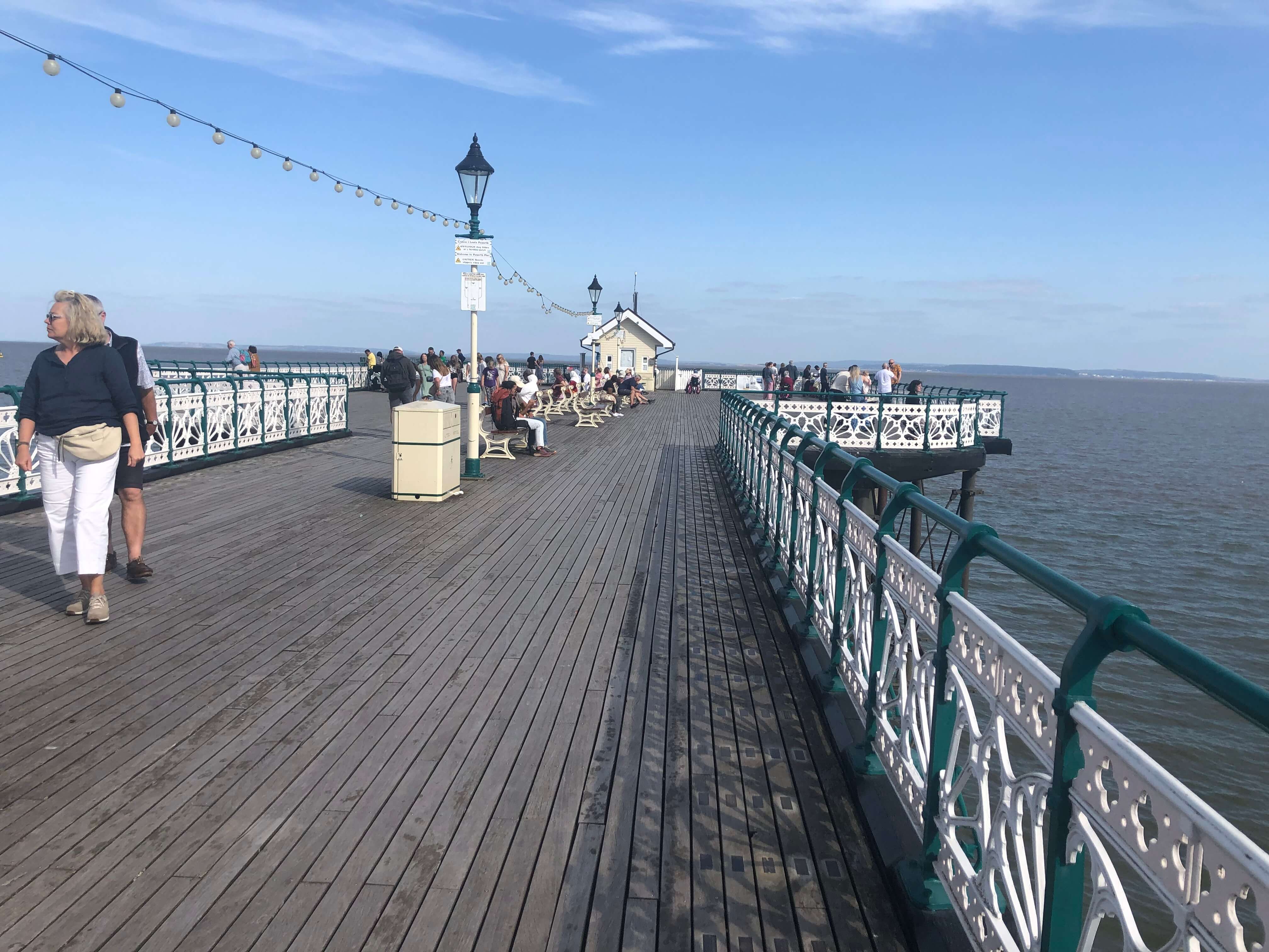 Accessible seaside pier Penarth. One and a half hours from South Swindon. wheelchair access penarth